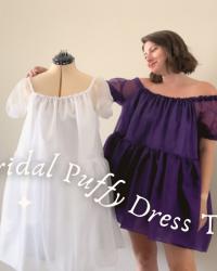 DIY Bridal Puffy Organza Dress Tutorial