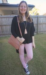 Pink Jeans and Peplum Tops