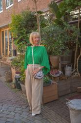 Wide linen trousers