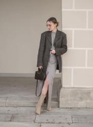 Maxi skirt&oversize blazer 