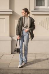 Flare jeans&oversize coat 