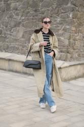 Cargo jeans&oversize trench
