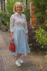 Baby blue midi skirt