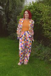 Monki Floral Print Suit + Style With a Smile Link Up