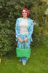 Blue Oversized Trouser Suit + Style With a Smile Link Up