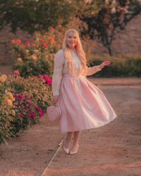 Light Pink Skirt Outfit for the Girly Girl