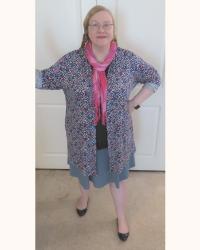 Navy/Pink/Blue Floral Cardigan Summer Outfits + DIY Paper Beads
