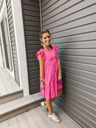 Hot Pink Flowy Dress