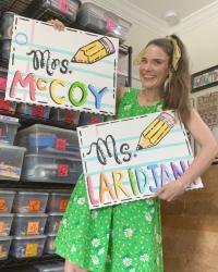 DIY: How to Paint a Personalized Sign for Your Classroom or Favorite Teacher!