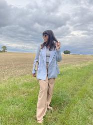 Caramel, Blue and Grey - Chicandstylish #LINKUP