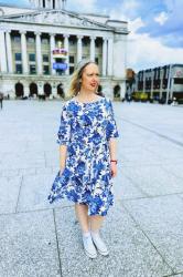 Styling A Blue Flowered 1950s Vintage Dress