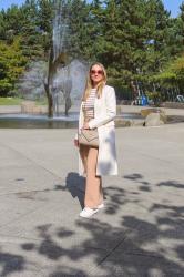 Fall Style: Tailored Wide Leg Pants + Casual Neutrals