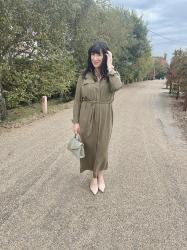 Khaki Shirt Dress - #Chicandstylish #LINKUP