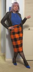 Bold Plaid and Blue Shoes