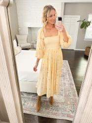 Amazon Free People Dahlia Embroidered Maxi Dress