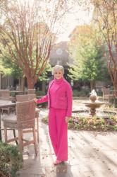 Pretty in Pink – A Bold Monochromatic Fall Outfit