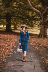 A Button Up Denim Dress Outfit