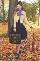 Another autumn outfit by Miss Strange Colour Combos, back when we still had leaves and sun