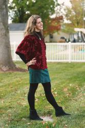 Embroidery & Velvet for the Holidays {Caite & Kyla}