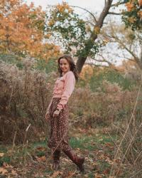 Coral Flower Sweater