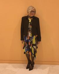 Very Bright Dress and Black Jacket for Conjunction by Romare Bearden