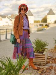 Comment porter la couleur violet ? Mon look esprit bohème chic !