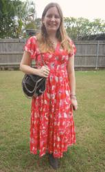 Pink Tiered Dresses And Stella McCartney Falabella Bag