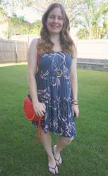 Tiered Sundresses and Red Rebecca Minkoff Studded Saddle Bag