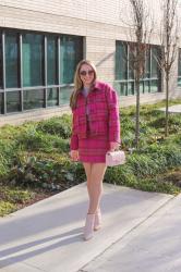 Winter Style: Plaid Wool Shacket & Skirt Matching Set
