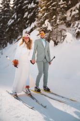 Shooting de mariage day after au ski !