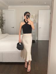 How to style a slip skirt for spring