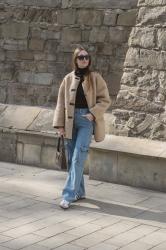 Teddy coat&cargo jeans