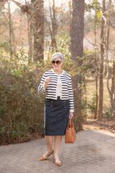 Refine Your Look with the Refined Denim Skirt from Talbots