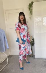 Wearing a Jenerique London Floral Dress. 