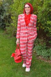 Red Check Trouser Suit + Style With a Smile Link Up