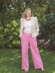 Wearing: Pink Wide Leg Trousers for Poppy’s Birthday Celebrations