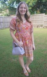 Printed Dresses and Polene Bag