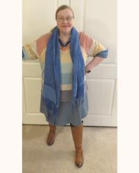 Sweatshirt and Skirt Outfit for SIA: Carolyn Zimmerman + DIY Jewelry