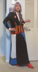 Art-Inspired: Mondrian Monday, Lichtenstein Cardigan and Bowie Brooch