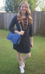 Navy Dresses And Cobalt Jumbo Love Bag