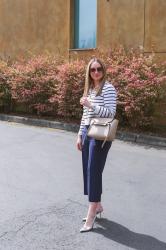 Spring Style: Lady Jacket Cardigan + Silver Heels
