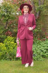 Burgundy Trouser Suit + Style With a Smile Link Up