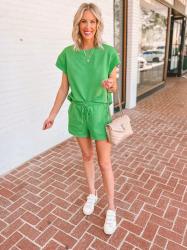 Amazon Green Matching Short Set