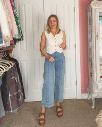 How to Style Cropped Wide Leg Jeans