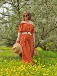 Comment porter le top aux épaules dénudées ? Look casual avec mon ensemble Terracotta !