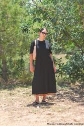 Mixed tissue dress