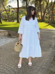 Broderie Anglais Midi Dress - Chic & Stylish Linkup