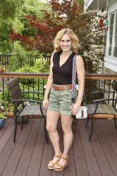 Stand Out in Cool Summer Style with Printed Shorts and Comfy Wedges