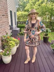 Keeping it Boho Chic Beautiful in this Printed Summer Dress