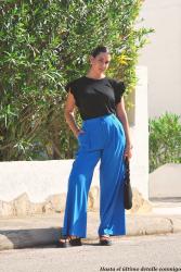 Pantalón fluido azul